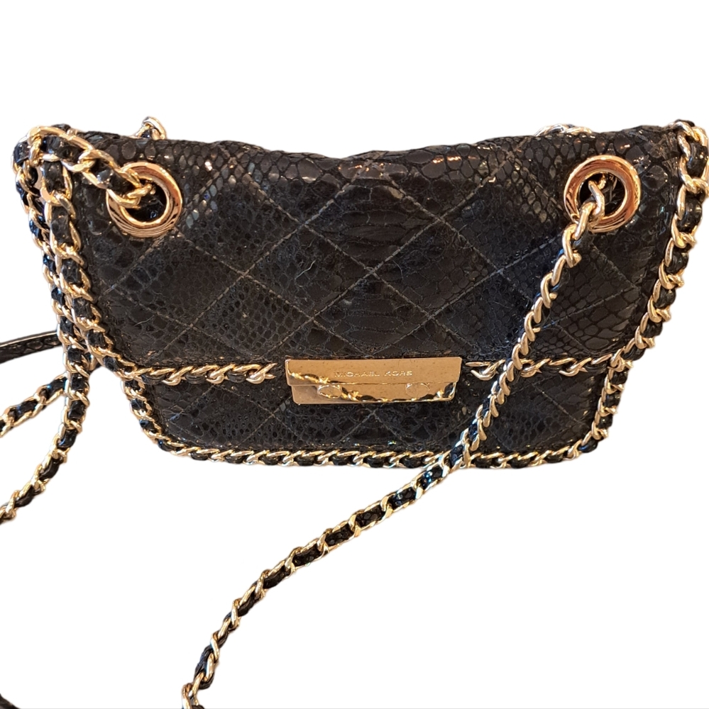 Michael Kors Carine Python Embossed Shoulder Bag - image 4